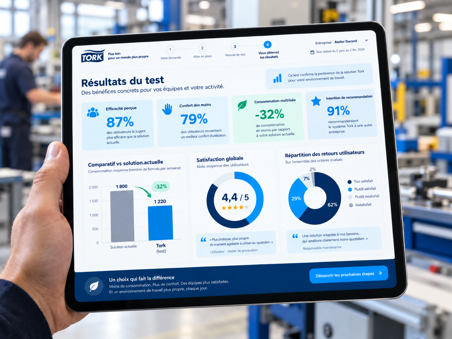 Résultats du test